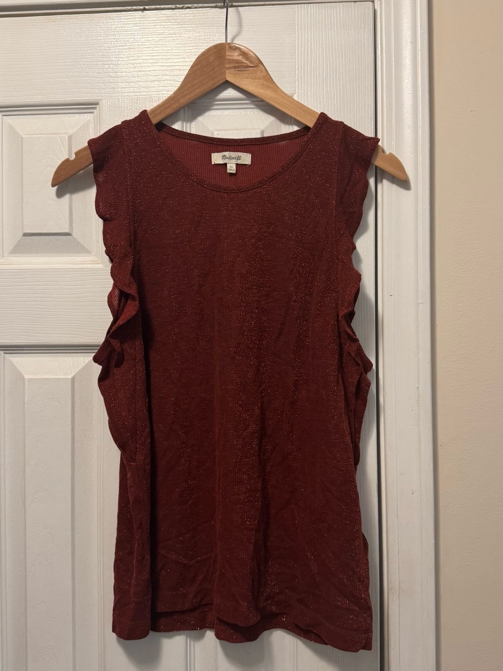 Madewell Sleeveless Flutter Tank Sparkly